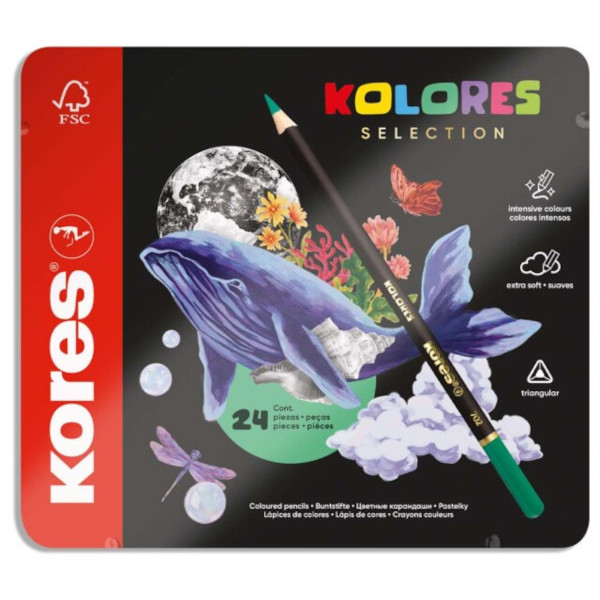 Pastelky Kolores Selection 24 barev v plechové krabičce 949918