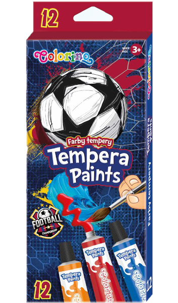 Temperové barvy 12 barev Colorino Football 949836