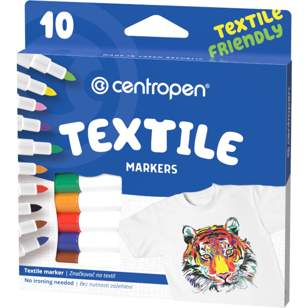 Značkovač fix Centropen 2739 na textil 10ks 955966