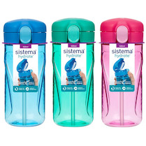 Láhev Quick Flip Top s brčkem 520 ml Sistema® Hydrate™ mix