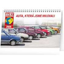 Stolní kalendář Svět motorů – auta která jsme milovali 23,1×14,5cm