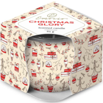 Svíčka sklo 70x62mm vonná Chrismtmas Glory Cookie and Cream