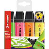 Zvýrazňovač Stabilo Boss sada 4ks