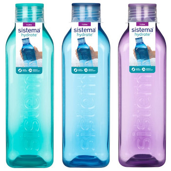 Láhev Square šroubovací víčko 1l Sistema® Hydrate™ mix