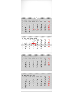 Nástěnný kalendář 4měsíční standard skládací 2025 29,5x84,5cm