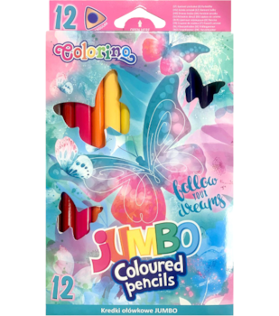 Pastelky Colorino trojhranné jumbo 12ks Follow your Dreams