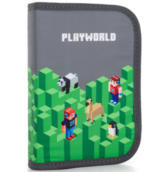 Penál jednopatrový prázdný 2 klopy Playworld