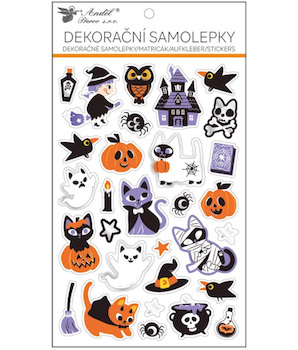 Samolepky Halloween kočky 14,5 x 25 cm