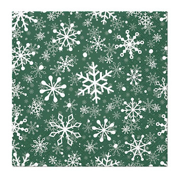 Ubrousky vánoční třívrstvé Christmas Snowflakes 33x33cm